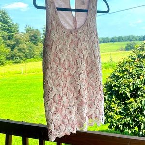 Pink Lace tank top